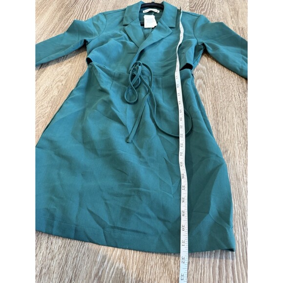 Abercrombie NWT Wrap Front Blazer Cutout Mini Dress Green Size XS - Picture 7 of 7